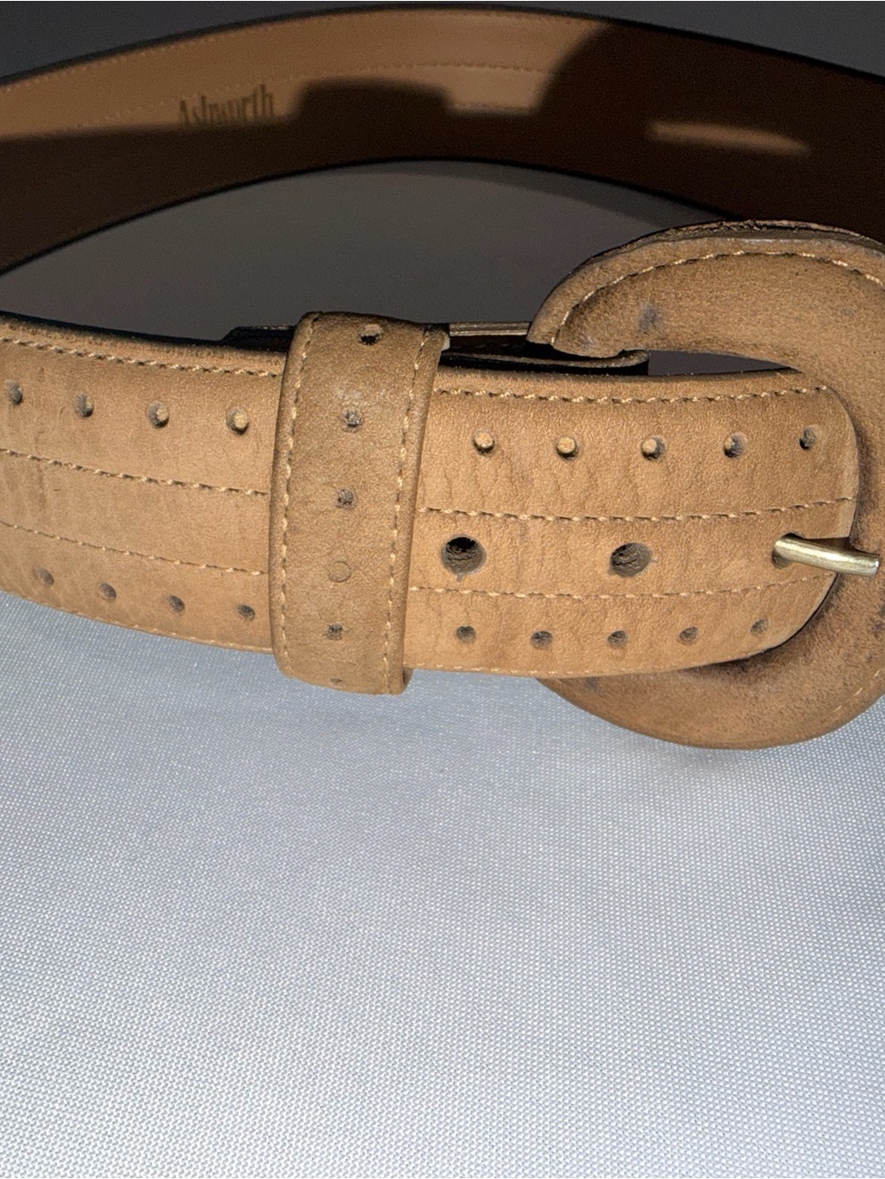 Ashworth Shrunken Nubuck / Suede Lined Premium Belt